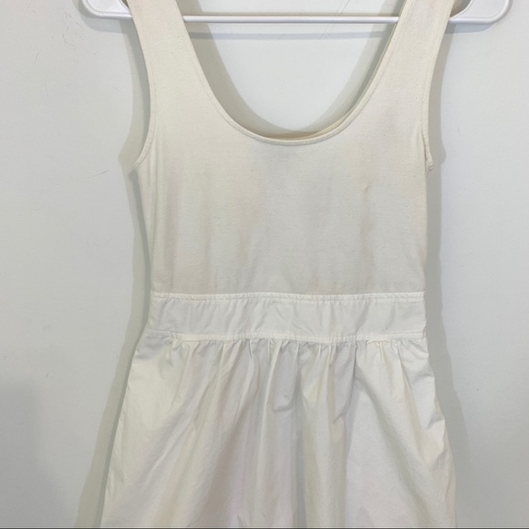 THEORY Boa Cotton Tank Dress in White with Pockets - Picture 4 of 10